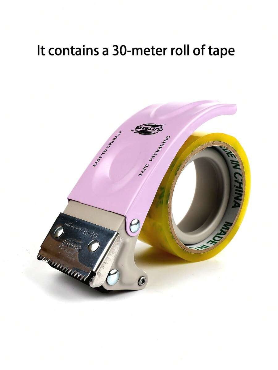 CUTTRSZE 1pc Tape Gun Tape, Cutter Tape Packaging Machine,It Contains A 30-Meter Roll Of Tape, Metal Packaging Tape Dispenser Gun Box Sealing Machine ‌, Suitable For Household And Warehouse Box Sealing - View 1