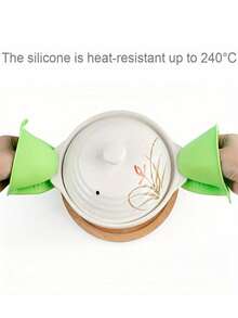 1pc Microwave Oven Heat Insulation Gripper, Kitchen Silicone Oven Mitts, Silicone Mini Anti-Scald Bowl Clamp, Bowl/Dish Clamp - Multicolor - View 8