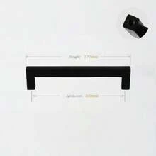 1pc/4pcs Black Square Cabinet/Drawer/Wardrobe Handles, Furniture Kitchen Door Knobs - Black - View 10