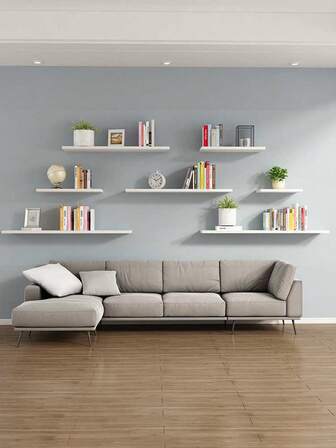 1 st flytande hylla väggmonterad förvaringshylla, kreativ väggdekoration för vardagsrum