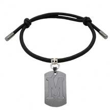 1 pièce Collier réglable pour chien de compagnie avec 26 charms de lettres majuscules, accessoire de décoration de nom de compagnie de mode, convient aux chiens petits/moyens/grands pour l'intérieur et l'extérieur - Multicolore - Voir 20