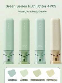 4pcs Sparkling Fluorescent Pen Set, For Students To Mark And Highlight In Notebooks CWLI - 多色 3 - 查看 4