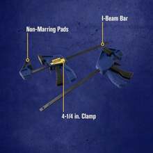 IRWIN QUICK-GRIP Bar Clamp, One-Handed, Micro, 4-1_4-Inch (1964746), Yellow - MàuC - Xem 3