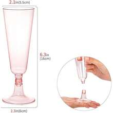 5/10/20/1pc 150ml/5oz Reusable Shiny Champagne Cups, Party Cups, Suitable For Picnic, Wedding, Party, Elegant And Easy To Clean, Also Suitable For Party Gathering. (Plastic Cups - Cake Cups - Wedding Decoration - Anniversary Decoration) - View 10