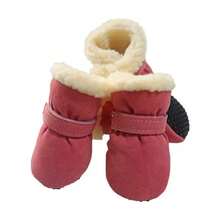 4pcs/Set Pet Dog Shoes, Winter Candy Color Plush Thickened Warm Anti-Slip Winter Shoes Lining, Dog Boots Soft Bottom Dog Shoes (Fur On The Shoe Surface Is Normal) - Multicolor - View 9