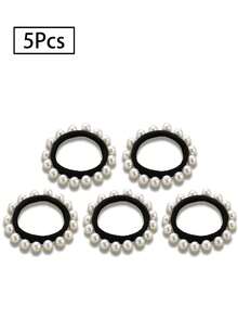 20/10/5/3/1 Piezas Lazos para el cabello decorados con perlas falsas, Sujetadores de coleta elegantes, Suaves y no dañinos para el cabello, Adecuados para recoger el cabello, Coletas, Uso diario, Fiestas casuales, Trabajo, Deportes, Escuela, Citas, Vacaciones - Gran regalo para mamás, amigos, parejas, compañeros de clase, Ligas para el cabello, Bandas de goma para el cabello, Scrunchies, Cuerda para el cabello - Multicolor - Ver 10