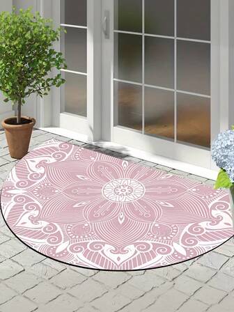 1 st dörrmatta med vintagegeometriskt linjemönster, modern minimalistisk stil, snabbtorkande absorberande badrumsmatta, halkfri rund matta, rosa liten matta, luktfri absorberande halkfri matta, maskintvättbar, utomhusentrématta, dekorativ matta, dörröppningsmatta, lämplig för vardagsrum, sovrum, kök, inomhusentré, flera stilar tillgängliga, lämplig för fest, sammankomst, högtid, present