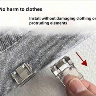 10/1pc Shorten The Pants Legs With Invisible Fixing Clips, Prevent Dragging At The Bottom Of The Pants Legs, Hide The Buckle Leg Closure Device Without Seams, Prevent Pants Legs From Dragging The Floor, Suitable For Jeans And Pants, Waterproof, Portable