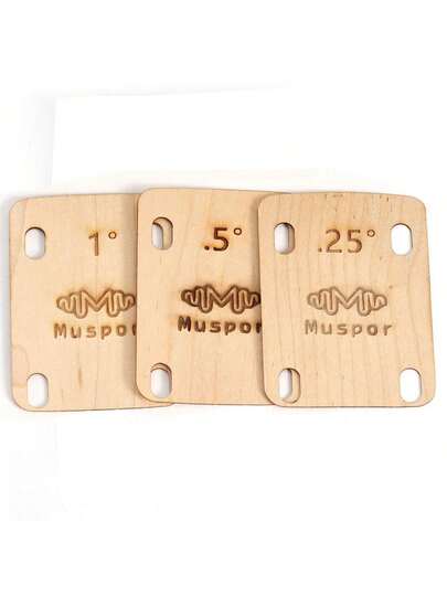 0.25 0.5 1 度吉他琴颈垫片，枫木制成，适用于螺栓式琴颈螺栓，乐器制作师工具，适用于吉他工作台（3 件装）