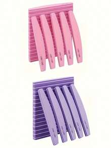 10/5/1pc Purple/Pink Multi-Size Sponge Nail File Set, Soft Sponge Nail Polishing, Easy To Grip, For Filing And Polishing Nails - Multicolor - View 3