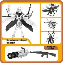 1pc Double Bun Movable Joint Heavy-Duty Cockroach Building Block Figurine Toy, Gift For Birthday, Holiday, Christmas, Graduation - Interesting Building Block Animal Model Toy - Multicolor - View 9