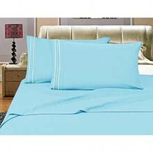 Fundas de almohada de 2 piezas, antiarrugas, resistentes a la decoloración y a las manchas, hipoalergénicas, , , 1(King Verde agua) - Multicolor - Ver 3