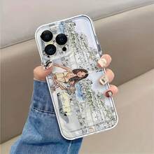 Funda para teléfono con una mujer moderna y la pintoresca  de Amalfi, compatible con fundas ,  17,  16 Pro Max,  15 Pro Max,  13 y  12. Ofrece protección contra caídas. Un regalo perfecto para familiares, amigos y seres queridos en ocasiones especiales.,fundas para oppo,fundas para oppo,fundas para  13,fundas de celular,fundas para ,fundas para celular honfundas de or,fundas ,funda de celular,fundas de teléfono,fundas graciosas,funda celular,fundas  11,fundas  17 pro - transparente - Ver 6