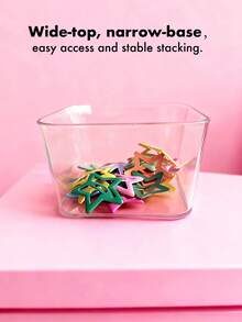 4/5/6/9pcs Stackable Transparent Drawer Organizer Box, PET Material, Suitable For Storing Hair Clips, Scrunchies, Makeup Sponges, Makeup Brushes And Other Cosmetic Items, For Home And Commercial Use, Multiple Sets Available - Clear - View 3