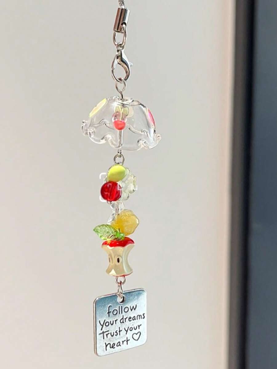1pc Fruit Chime Phone Charm, Minimalist Versatile Gift For Bag, Camera, Keys - Multicolor - View 1
