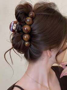 1pc High-Quality Faux Pearl Hair Claw Clip, Large Size Suitable For Thick Hair, Hair Accessory For Bun Updo,Stocking Stuffers,Stocking Fillers,Stocking Stuffers For Women,Stocking Fillers Women, Stocking Stuffers For Adults,Stocking Fillers For Adult,Hair Stuff,Coming-Of-Age Hair Accessory, Hair Accessories,Gift Ideas For Women,Beauty Stocking Fillers, Gifts For Women - Multicolor - View 6