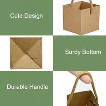 D40 Pack Succulent Wrap Bags Set With 2.5 Inch Succulent Gift Box Heart Plant Tags Thank You Stickers And Mark Pen Great Party Favor Gifts For Wedding Baby Showers Bridal Showers - màu nâu - Xem 7