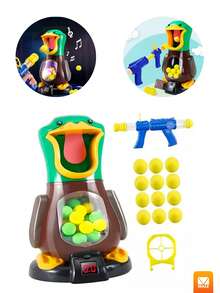 Juguete Lanza Pelotas Infantil Pistola Tiro Al Blanco Pato - Multicolor - Ver 2