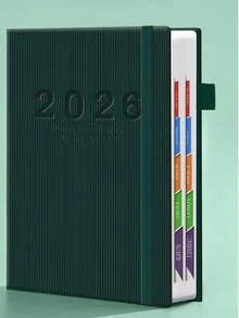 2026年新款精装计划本，每日计划日历笔记本，400页，包含自律清单、时间管理，365天办公计划本 - 彩色 - 查看 5
