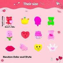 6/12/24/36/48 Pcs Valentine's Day Mochi Squishy Toys, Valentine Fidget Squeeze Squishies Bulk Toys Stress Reliever For Boys Girls Kids Party Favors, Valentine's Day And Birthday Gifts, Home Office Supplies, Valentines Party Favors Supplies Activities Exchange Gifts Carnival Reward, Goodie Bag Stuffers Classroom Rewards Random Color And Style - Valentine's Day - View 9