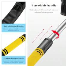 New Rascador de hielo de 31.5 pulgadas y cepillo para polvo de nieve extensible cepillo para polvo giratorio de 360° para coche con agarre de espuma ergonómico herramienta de extracción de hielo - como en la foto - Ver 5