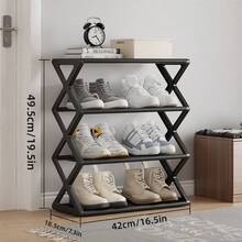 4-Tier Collapsible Shoe Rack, Space-Saving Vertical Shoe Organizer Suitable For Closet, Hallway, Entryway And Bedroom