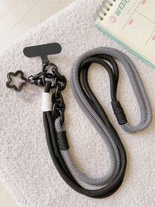 1条可爱星星铃铛尼龙斜挎手机挂绳，防丢加厚挂带户外手机配件 - 彩色 - 查看 16