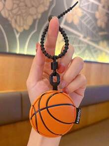 1 pieza Llavero creativo con colgante de balón deportivo de cuero, baloncesto, fútbol, fútbol americano, voleibol, béisbol, billar, decoración de llavero, accesorio para bolso, regalo para estudiantes, amigos, familia, San Valentín, cumpleaños, accesorio de fiesta - Multicolor - Ver 13