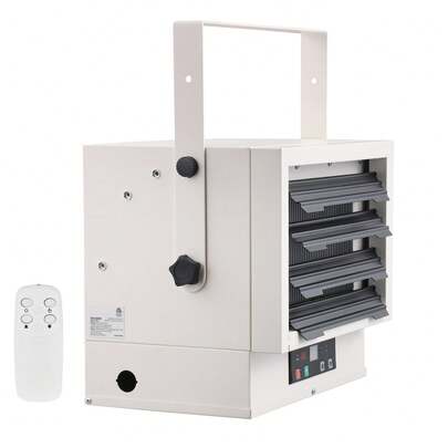 Electric Garage Heater, 7500-Watt Digital Fan-Forced Wall/Ceiling Mount Shop Heater, With Remote Control Overheat Protection, Hardwired Heater With 9-Hour Timer, Ideal For Workshop, ETL Listed