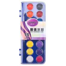 12/16/28色固体水彩粉套装，水彩和水粉绘画DIY颜料套装，适合学生艺术创作，固体水彩颜料