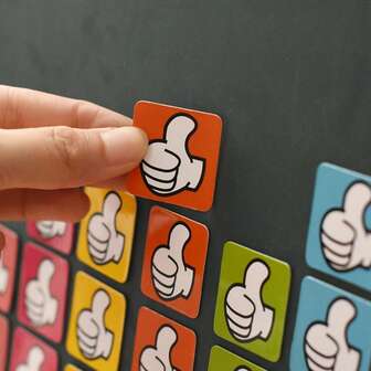 20pcs Thumb-Shaped Magnets, Educational Supplies, Group Competition Motivational Magnets, Refrigerator Stickers