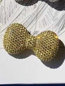 1件白色粉色镶满水钻手机壳装饰吊坠，奢华蝴蝶结装饰，可爱女孩手工发夹，冰箱贴配件，闪亮收纳盒，化妆镜，DIY工艺品，平底剪贴簿蝴蝶结吊坠（由于拍摄角度和图片放大原因，实物与图片尺寸存在一定差异。） - 彩色 - 查看 7