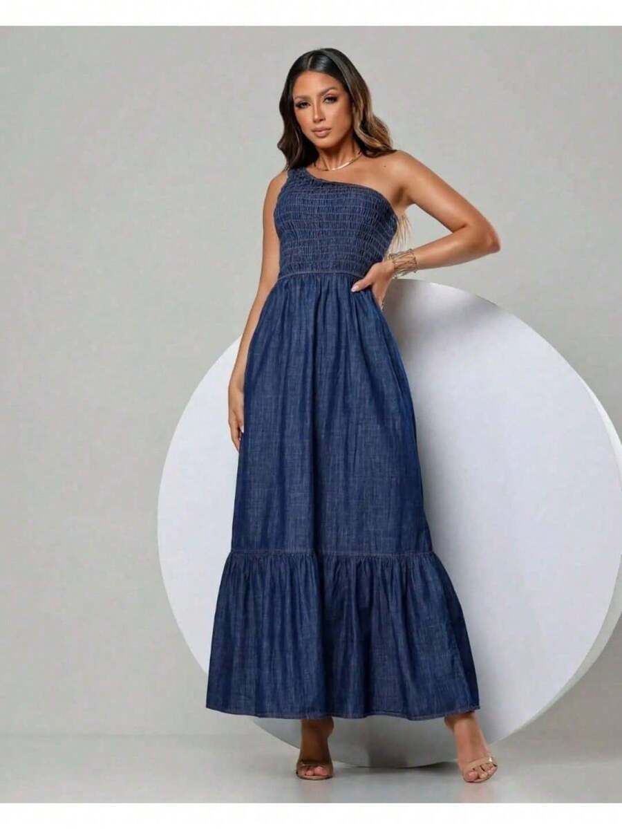 Vestido Mula Manca Jeans Gatas E Gatos - Azul - Visão 1