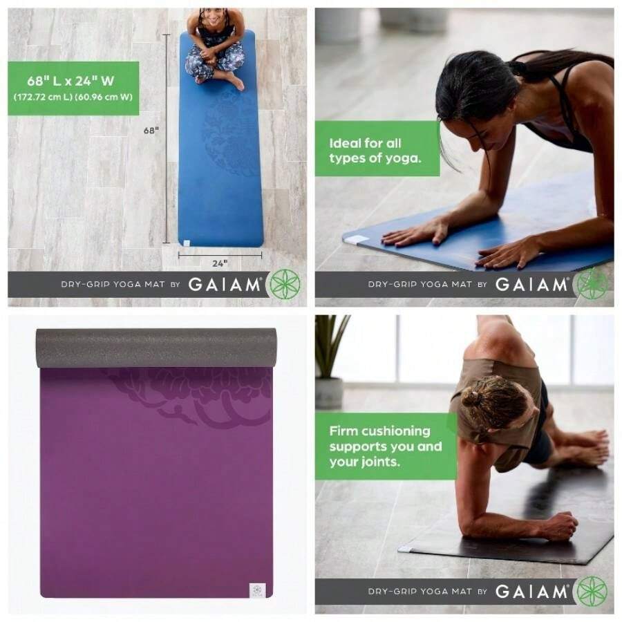 Sol Tapete para Yoga de Agarre en 5 mm - Púrpura - Ver 1