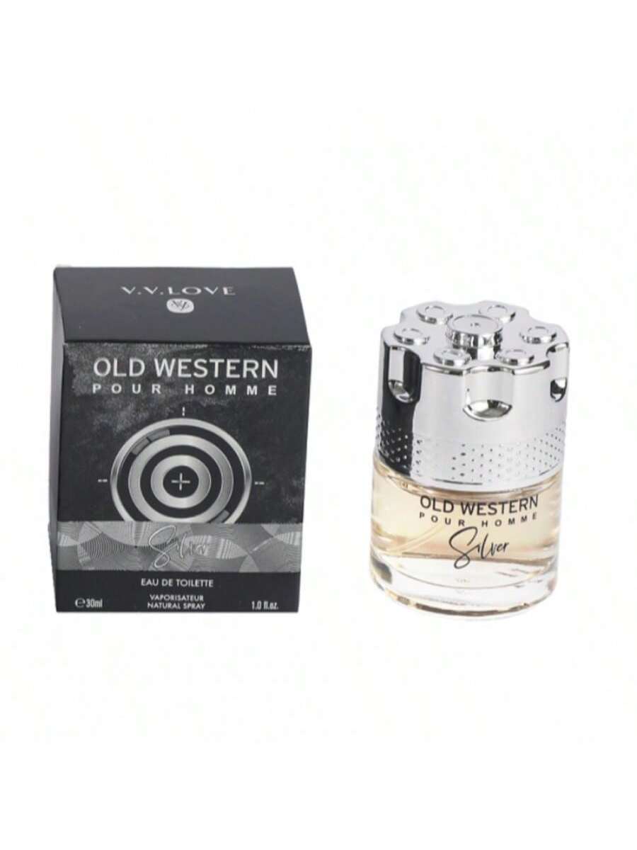 Old Western Silver Eau de Toilette Pour Homme 100ml - Diseño Western con Detalles de Plata, Fragancia Masculina para Hom
