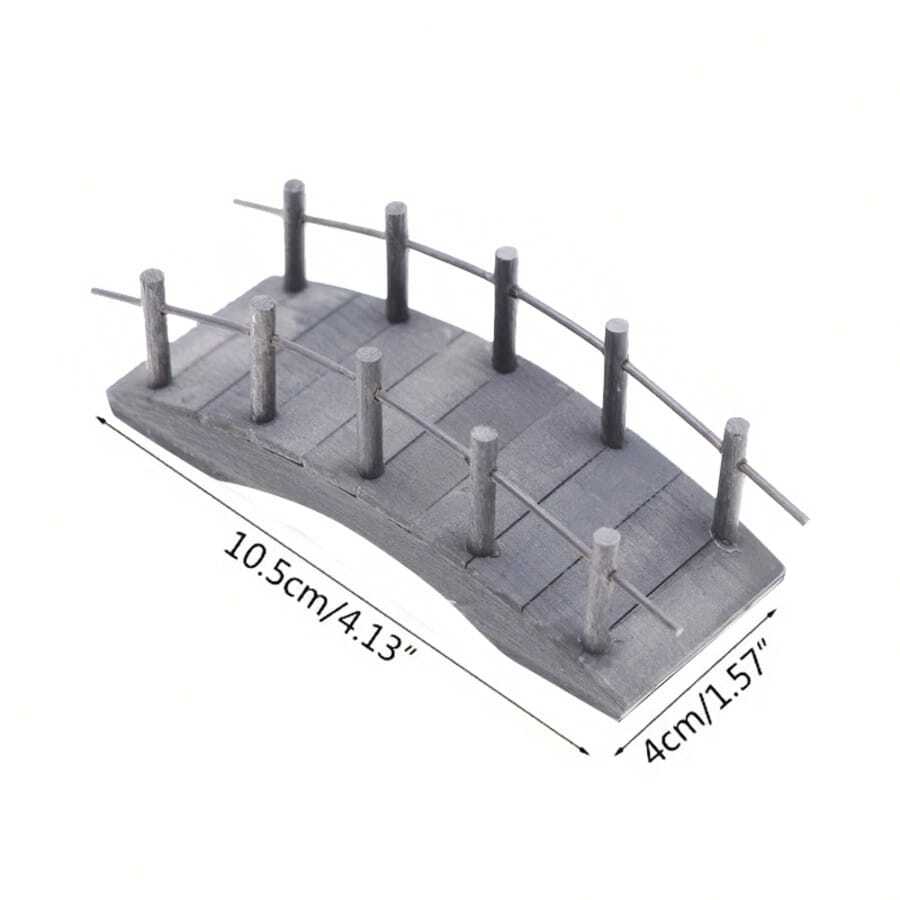 1:12 Wooden Arch Bridge, Miniature Wooden Bridge With Railings For Building House Accessories, Suitable For Landscaping And Home Decor