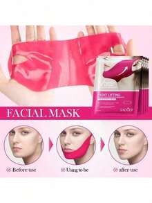 1/2/3/5/8/10/15/20片装耳挂式提拉紧致绷带【官方正品】【官方甄选,品质保证】小V脸神器,舒适冰丝材质,日常提拉紧致面膜。这款无缝V型睡眠面膜非常适合同时使用。1片装单层灰色/粉色/紫色简约弹力面膜绷带,舒适可重复使用,适合居家日常佩戴、睡眠和放松。 - 彩色 - 查看 5