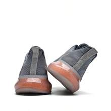 高品质男士透气休闲一脚蹬鞋，轻便面料运动鞋，柔软鞋底，经久耐穿，适合公路跑步，夏季款 - 灰橘 - 查看 7