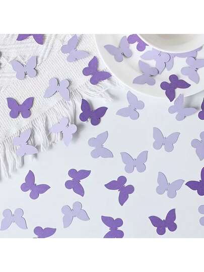 100 Pieces Of Butterfly Confetti, Colorful Paper Confetti For Butterfly Party Table, Butterfly Themed Birthday Wedding Party Decorations