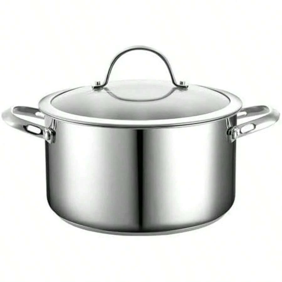 Cooks Standard Nc-00350 Olla Sopera de Acero Inoxidable con Tapa, con una Capacidad de 5.7 l(6 cuartos Maceta) - Multicolor - Ver 1