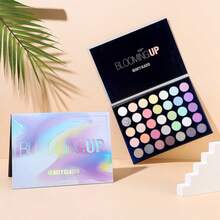 beauty glazed 35-Color Eyeshadow Palette, Rainbow Matte & Shimmer Eyeshadow Set, Bright Face Powder, Stage Makeup - 彩色 - 查看 9