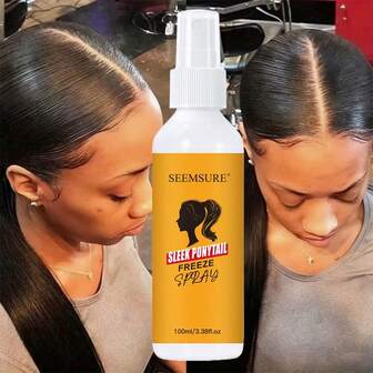 seemsure Smooth Ponytail Styling Spray - Long-Lasting Hold, Anti-Frizz, Adds Shine - Non-Sticky Formula, Creates Professional Ponytail Look - Strong Holding Hair Spray, Hair Styling, Neat Hairstyle, Smooth Effect, Professional Hair Care Product, Lightweight Hold, Salon-Level Results