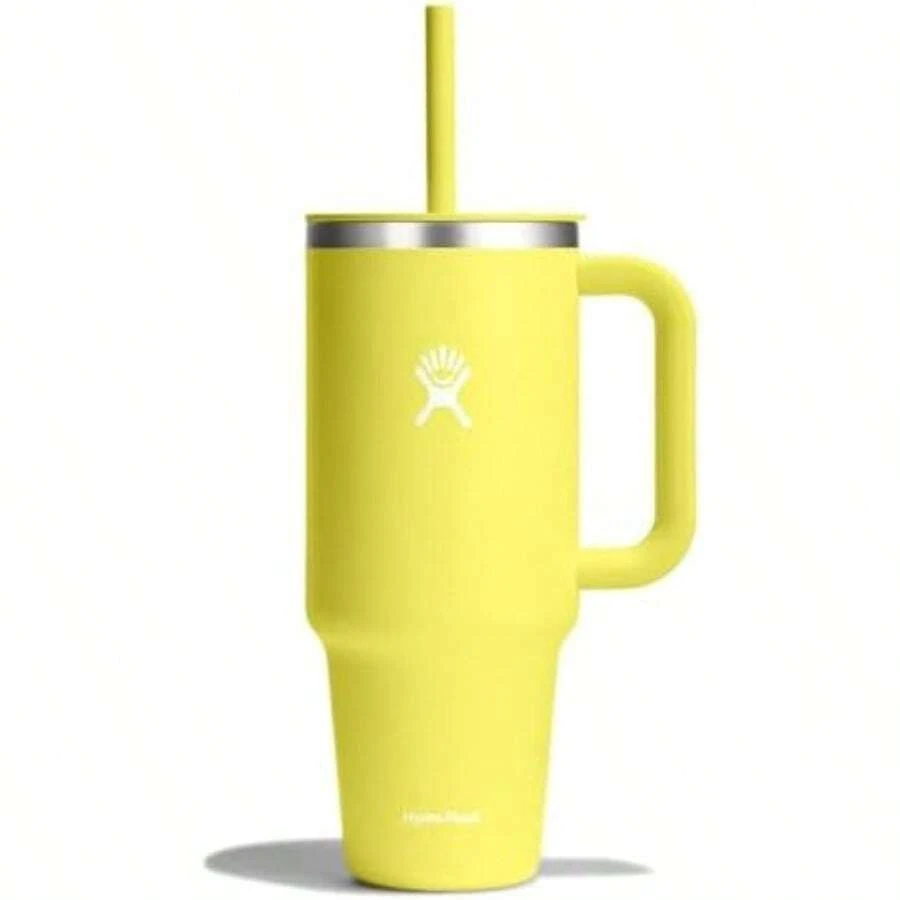 Flask - Tapa de popote, taza de viaje aislada, taza de café de acero inoxidable, 28 onzas, color blanco(40 onzas Cactus) - Multicolor - Ver 1