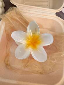 3pcs/1pc Elegant Acrylic Flower Large Hair Claw Clips, Sophisticated Personalized Bun Updo Decor Clips, Versatile Everyday Accessory, Sweet & Fresh Hair Ornament Elegant Hair Clips Women Hair Accessories