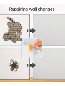 10 piezas Kit de reparación de paneles de yeso, incluye herramientas de llenado de paredes para reparar agujeros y daños con masilla de yeso blanca y almohadillas de raspador/lijadora - Solución rápida, kit de parche de paneles de yeso, herramientas de enyesado, parche autoadhesivo para paredes, herramientas profesionales duraderas, juego de herramientas de masilla, mantenimiento de propiedades, renovación del hogar