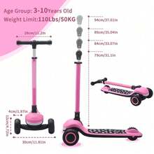 UBRAVOO Kids Scooters - Pink - View 3