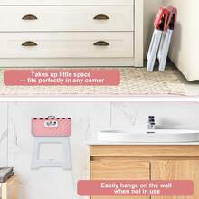 1个8/9/10英寸厚塑料折叠凳，便携式迷你户外成人椅，长凳，便携式钓鱼椅，户外，方便，节省空间，凳子，折叠凳，厨房凳，折叠椅，折叠厨房凳，浴室凳，吧台凳，带软垫座椅