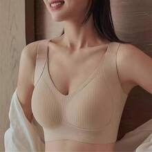Genérico Super Firming Wire- All-Day Comfort No More Sagging,Womens Ribbed Adjustable Wireless , Full Support Bralettes(White XL) - Multicolor - Ver 3