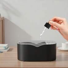 USB Bedroom 7-Color Humidifier, Minimalist High-End Desktop Humidifying Device, Fine Mist, Bedroom/Office Atmosphere Lamp, European & American Home Decor, Portable Mini USB Powered, High-Quality Night Light & Humidifier 2-In-1 - Black - View 9