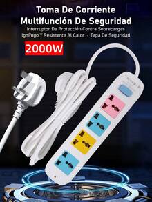Enchufe Multicontacto Regleta Cargador Multicontactos Con 4 Salidas - 4 enchufes - Ver 10